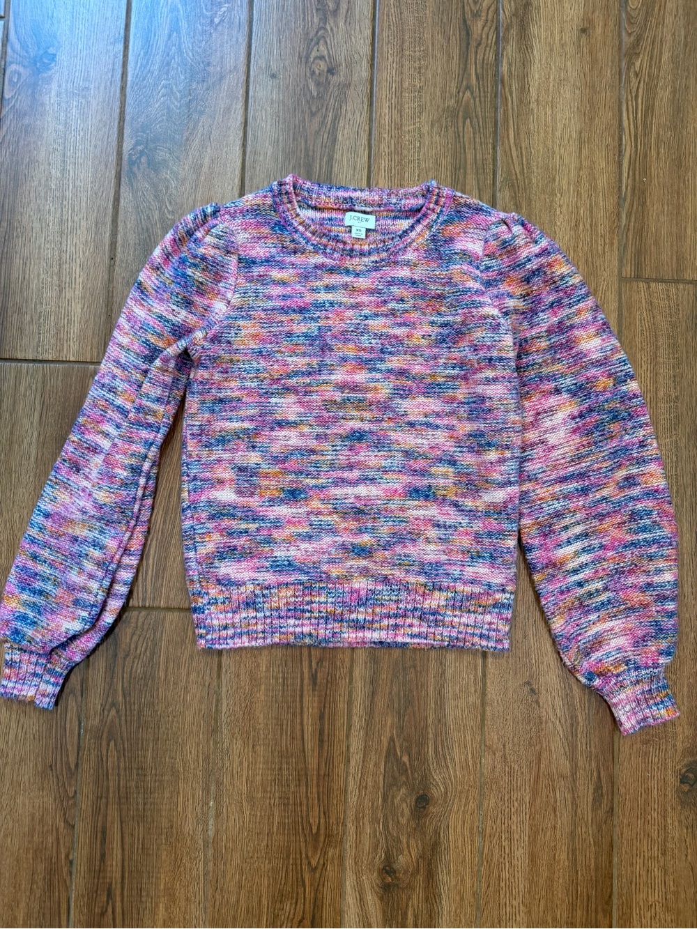 J. Crew Multicolor crewneck Sweater in Pink, Blue & Orange / Women’s XS